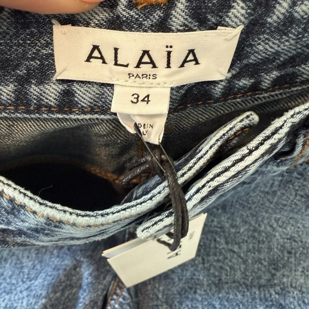 Alaia Blue Flare & Wide Leg Jeans - Picture 8 of 9